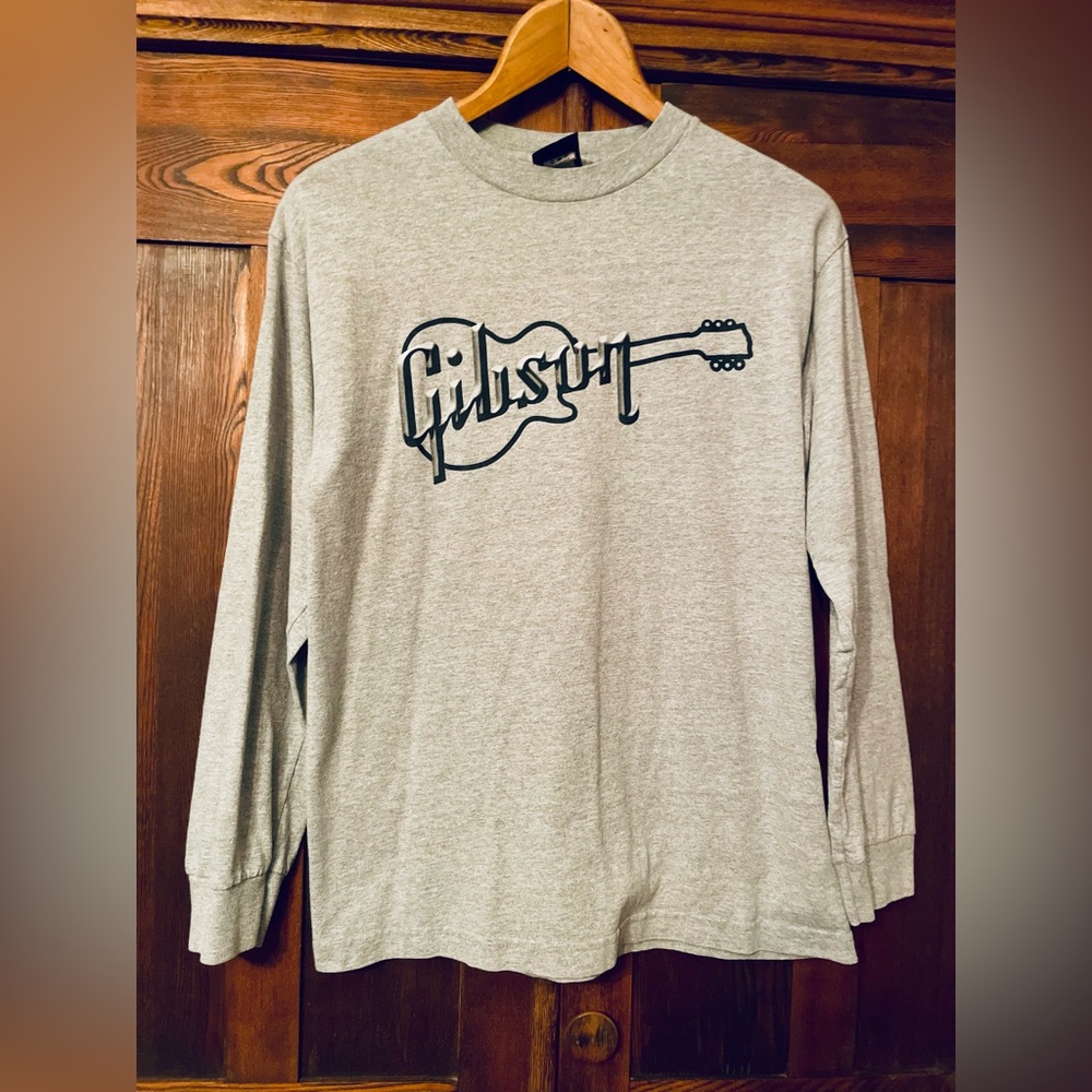 Gibson Guitar Women’s Size M Long Sleeve Gray T-Shirt